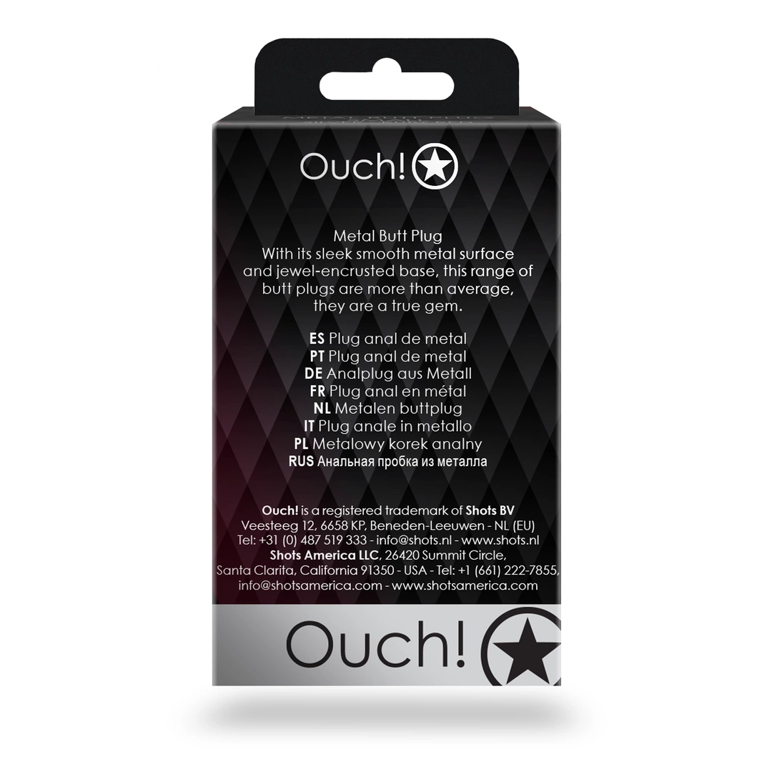 Korek analny Ouch! S, 6.2 cm (zielony)