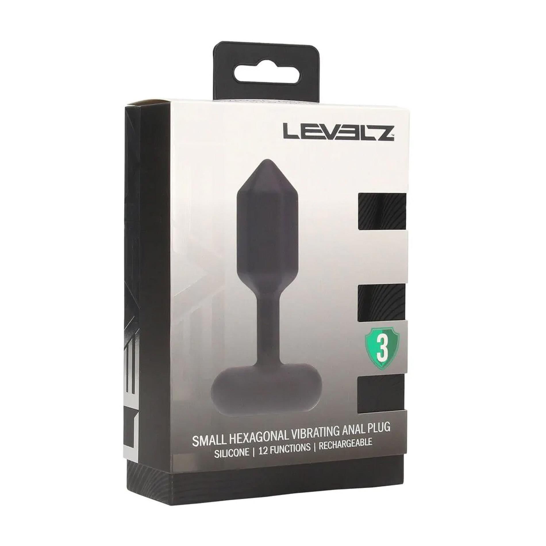 Анальная пробка Levelz Hexagonal Anal Plug S, 11.7 см (черный)