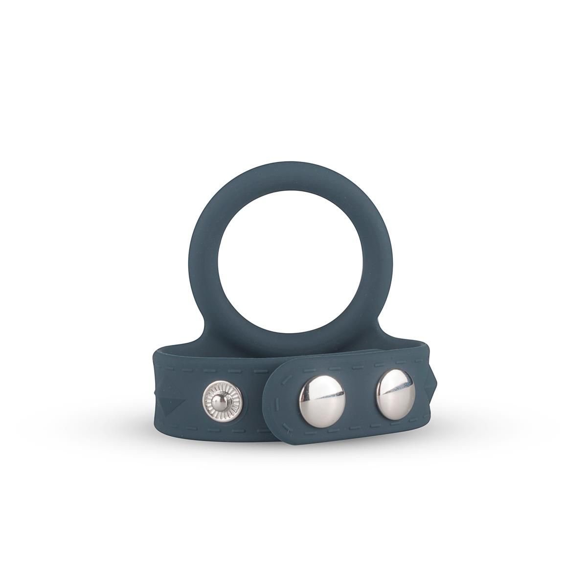 Эрекционное кольцо Boners Cock & Ball Strap, L (серый)