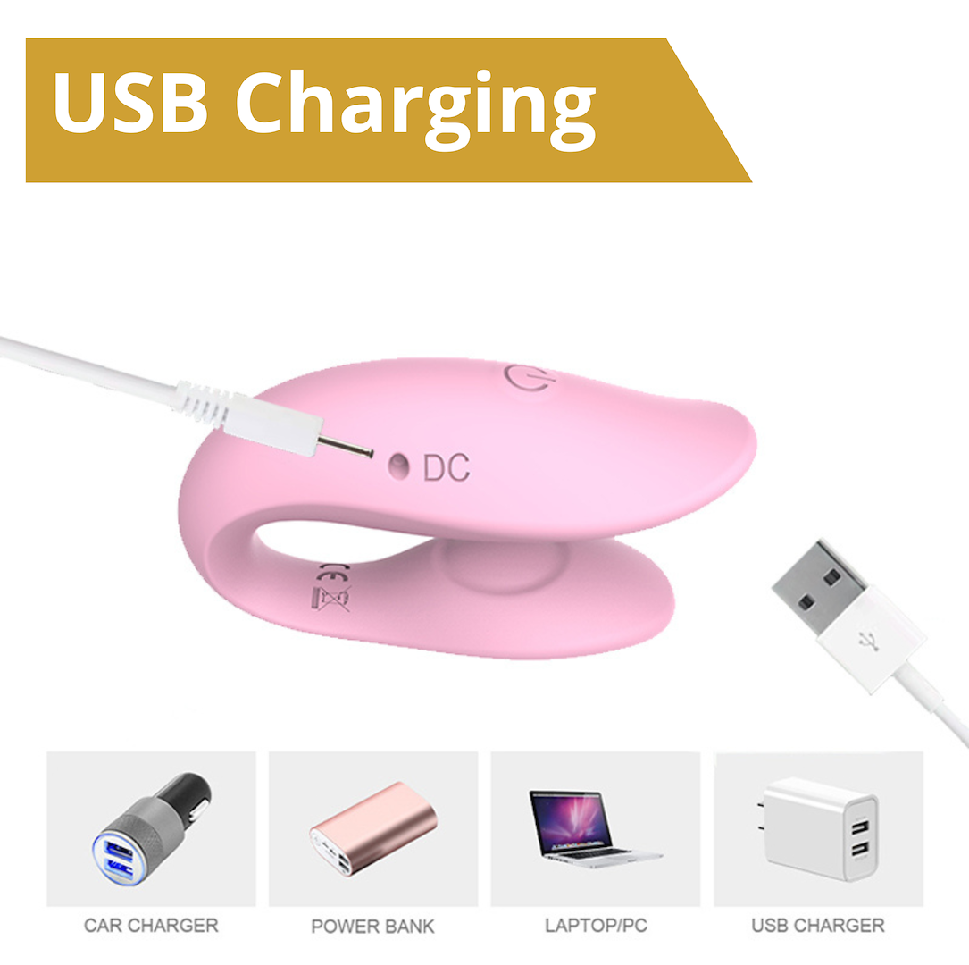 Wibrator dla par Erospace Sweet Play A7, 9,8 cm (różowy)