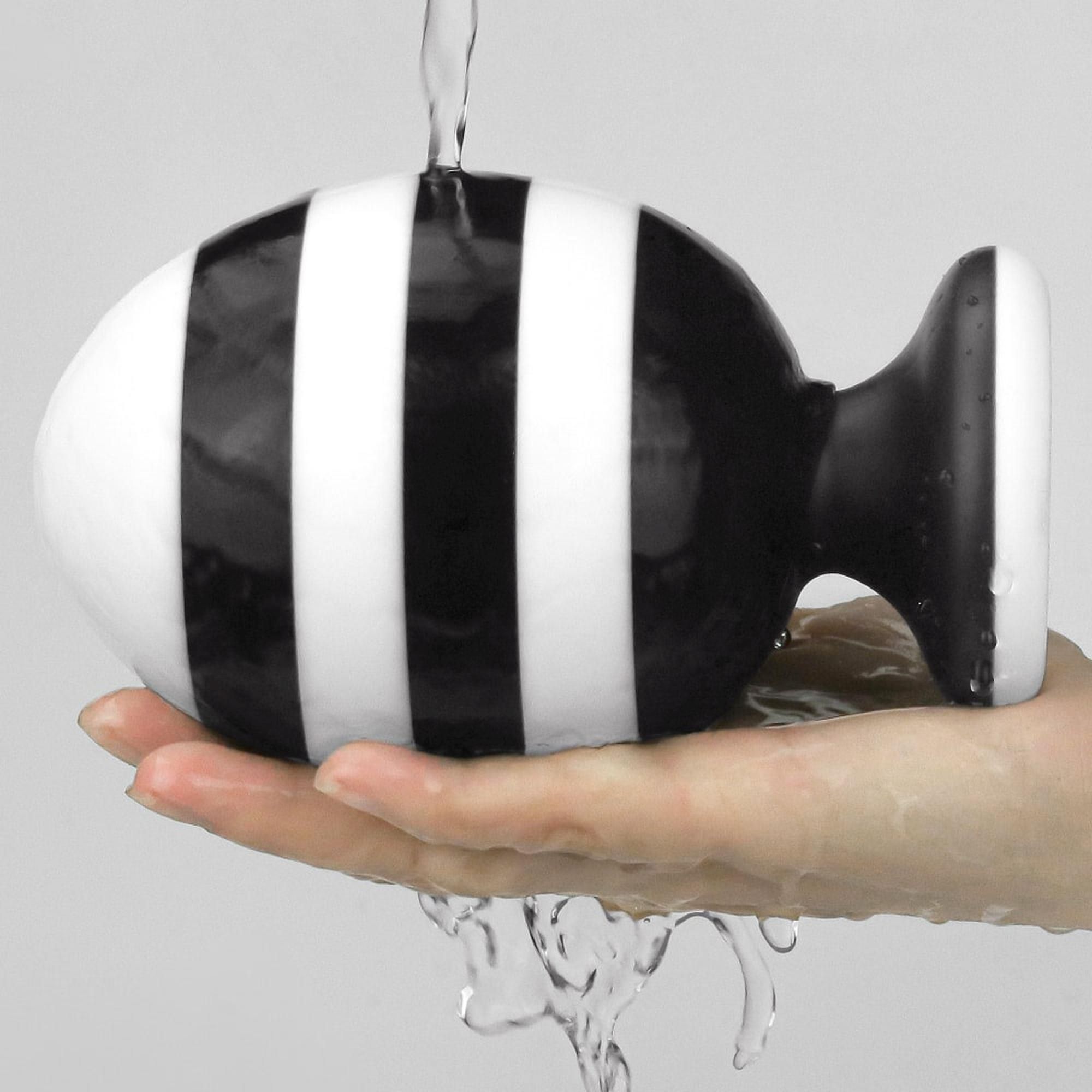 Korek analny LoveToy X-Missioner, 14 cm (czarny-biały)