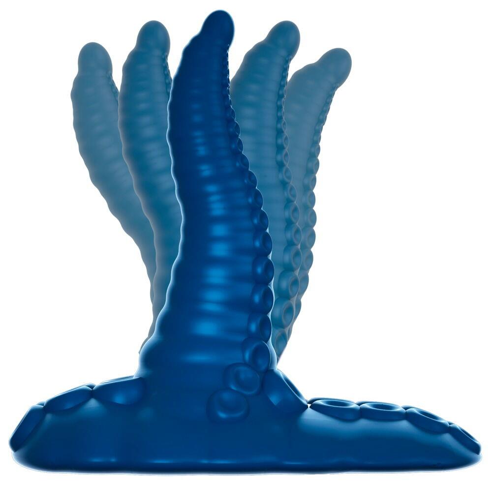 Вибратор Beasty Cocks Tentacl, 14.8 см (синий)