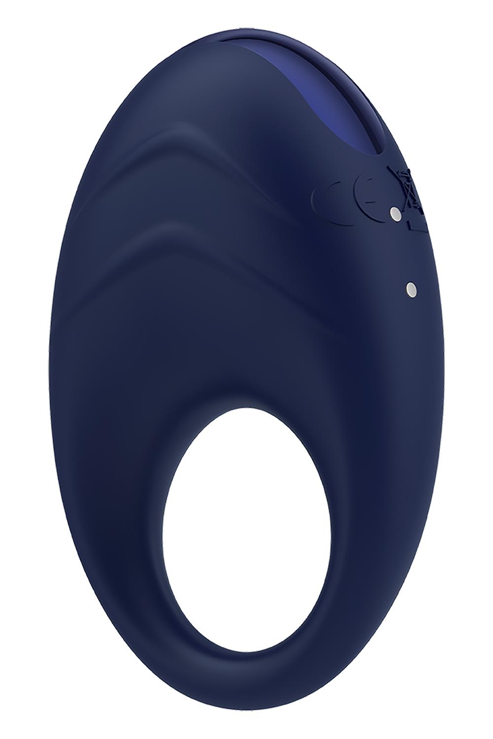 Виброкольцо Glam Vibrating Cockring, 7 см (синий)