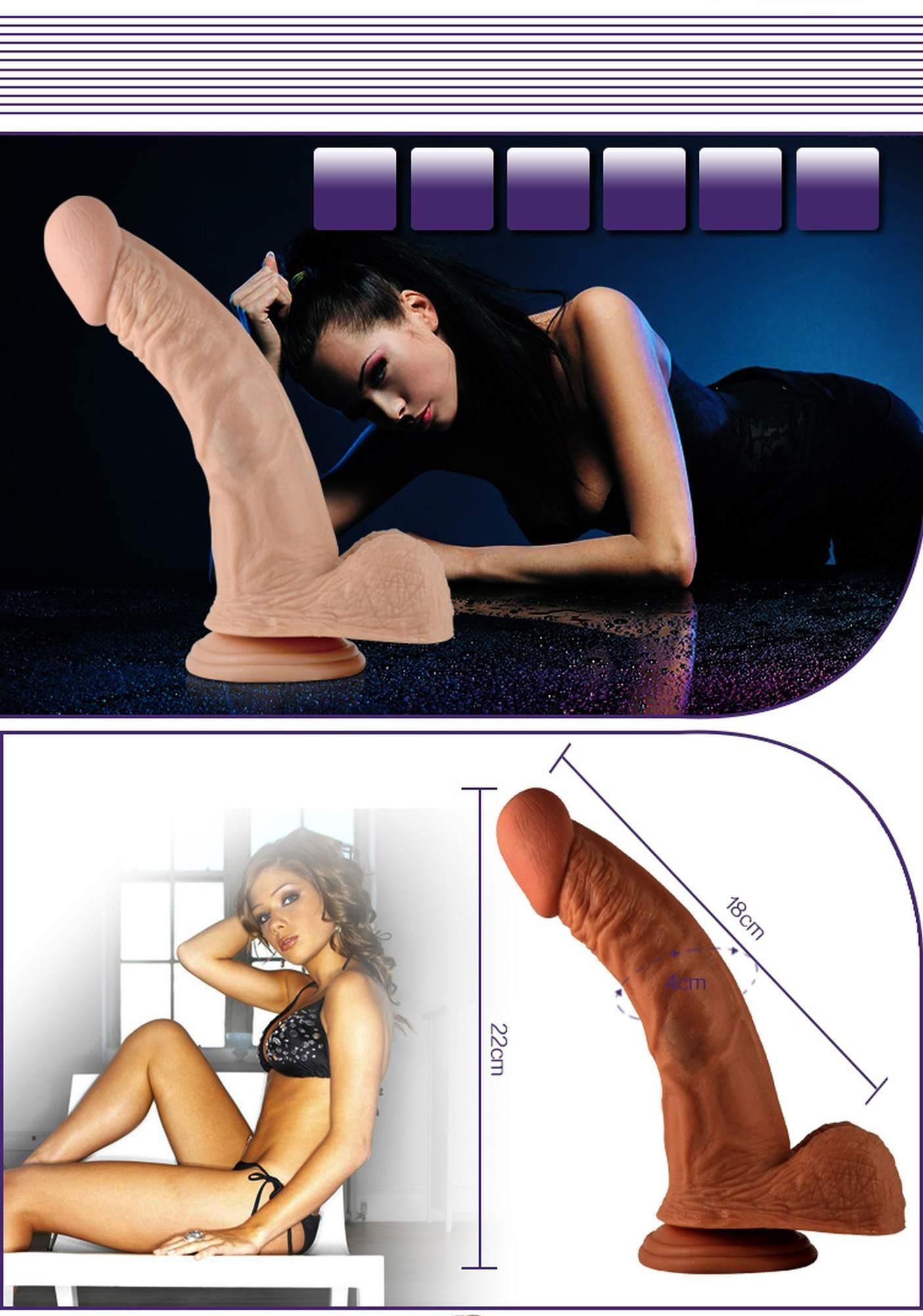 Вібратор LoveToy Real Extreme, 22 см (тілесний)