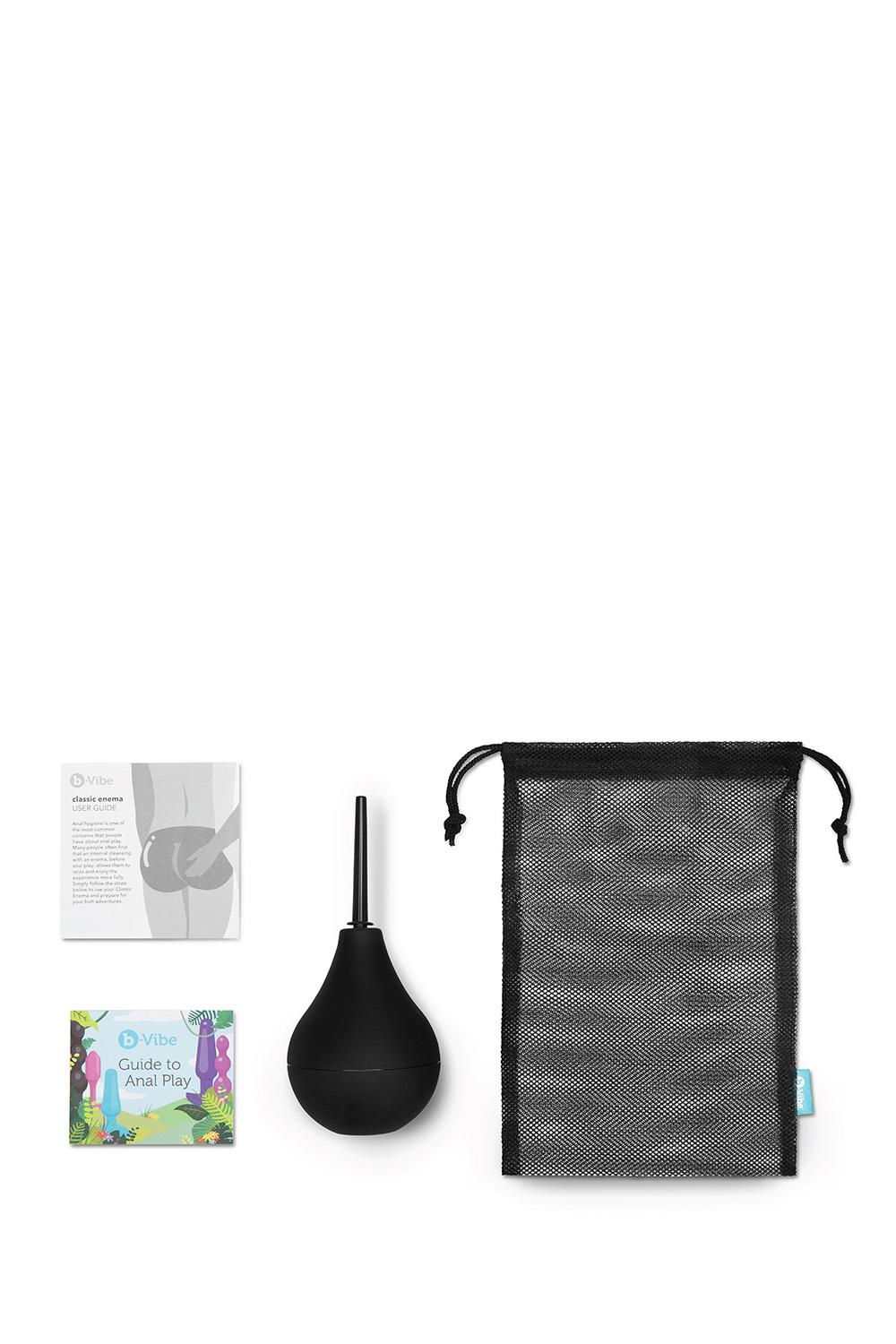 Анальный душ B-Vibe Classic Enema, 225 мл (черный)