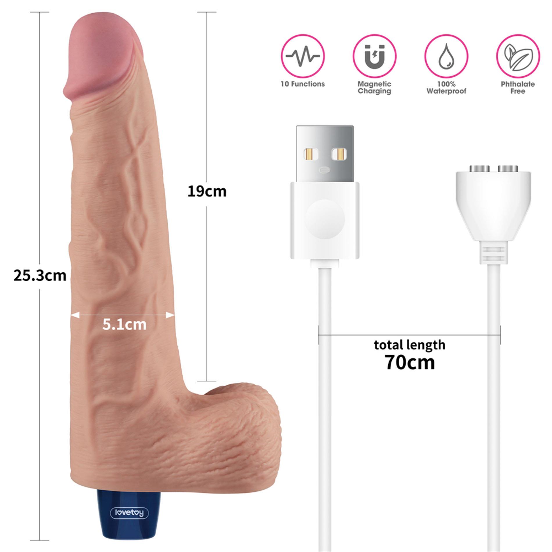Вибратор Lovetoy Real Softee 10", 25.5 см (телесный)