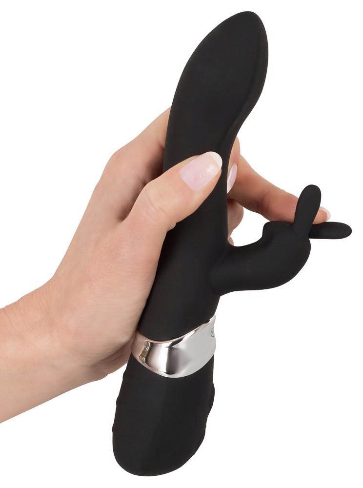 Вибратор-кролик Sweet Smile Rechargeable Blacky, 21 см (черный)