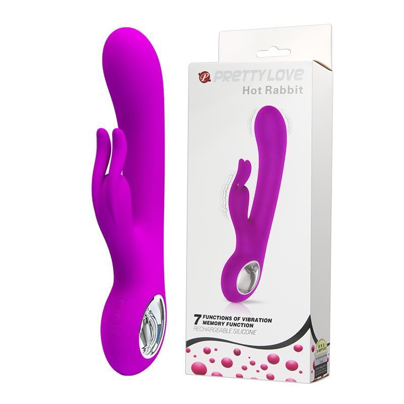 Вібратор-кролик Pretty Love Hot Rabbit, 19 см (рожевий)
