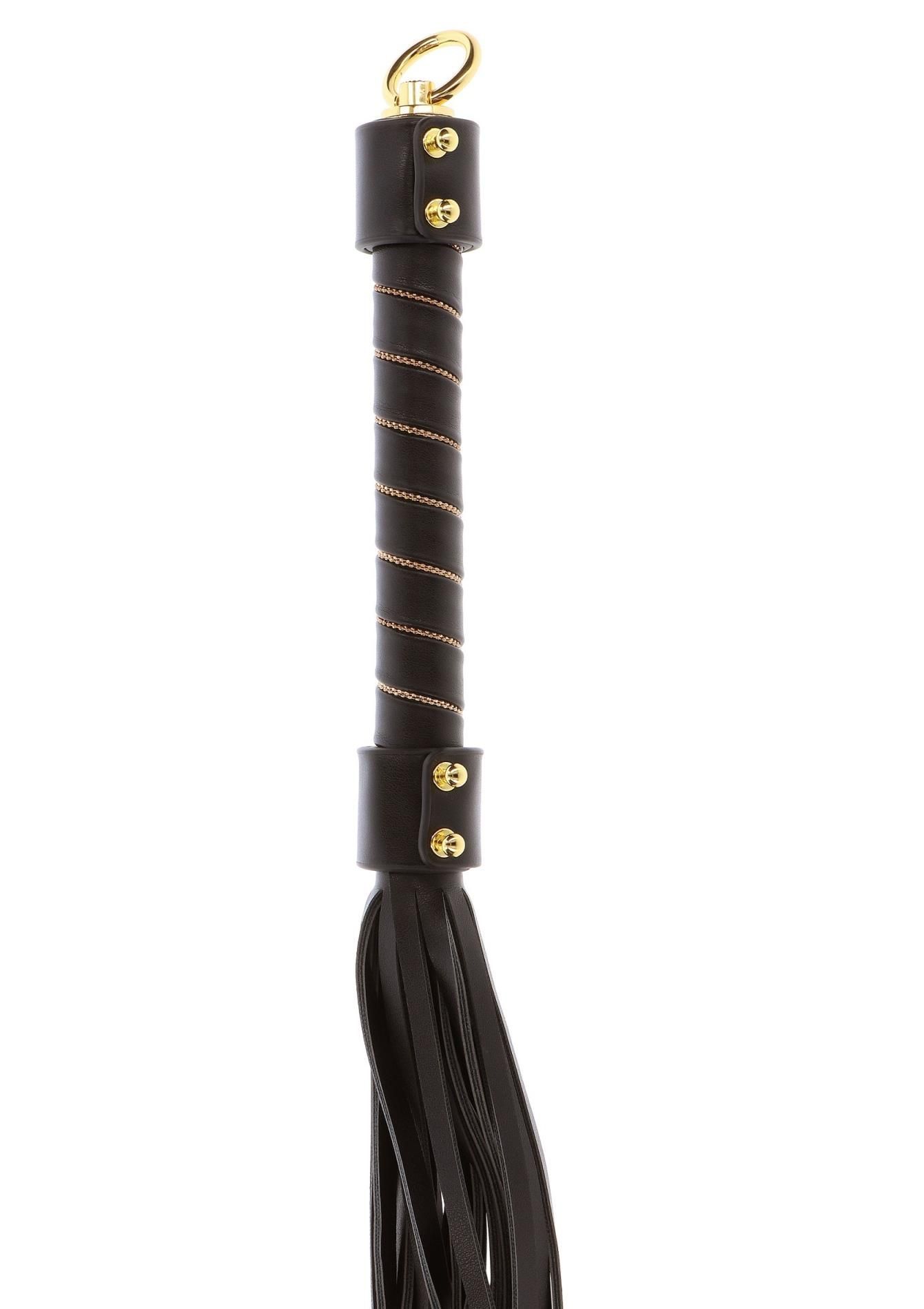 БДСМ флогер Taboom Vogue Studded Whip, 54 см (чорний)