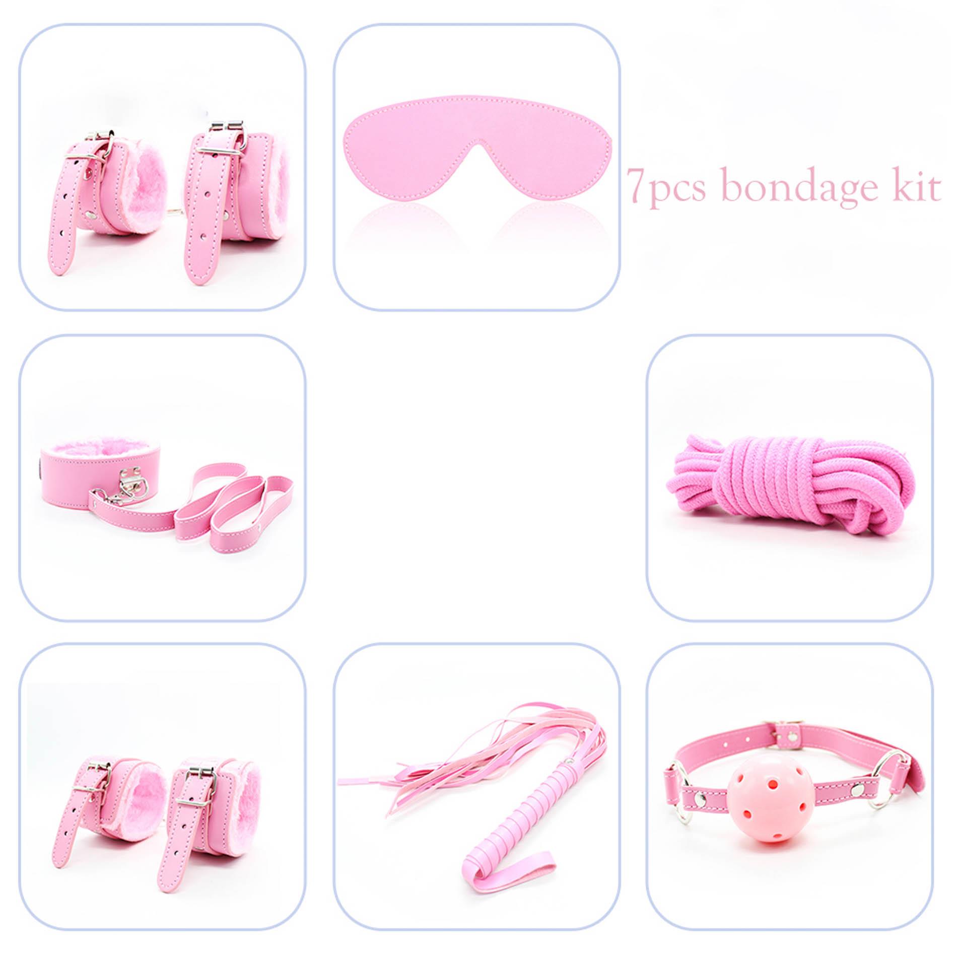 Zestaw BDSM Fetish B-Series 2.0, 7 szt (różowy)