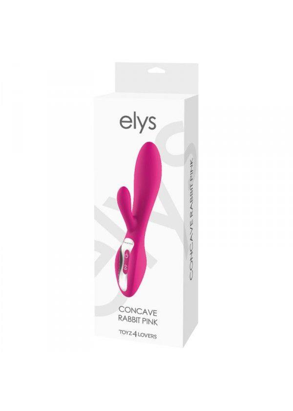 Вибратор-кролик Elys Concave, 20 см (розовый)