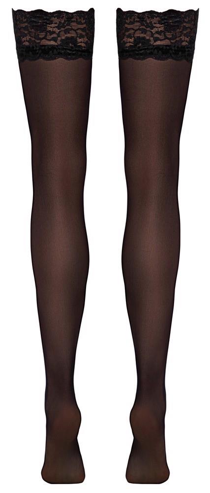 Pończochy Cottelli Legwear Anclipsen, S (czarny)