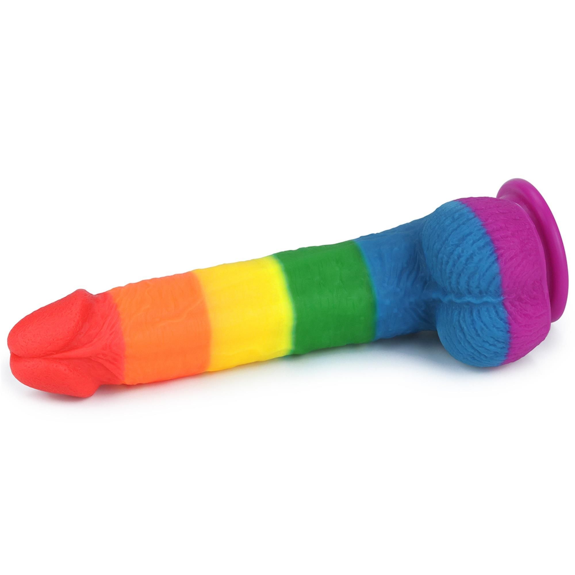Фаллоимитатор LoveToy 9'' Prider, 22.5 см (радужный)