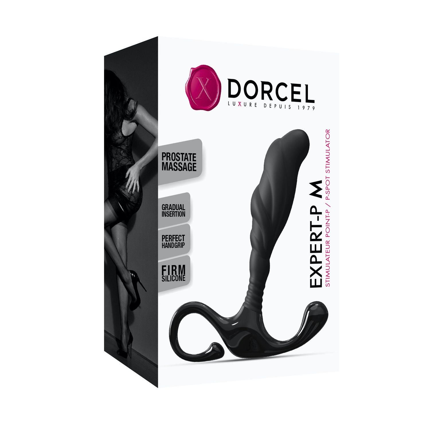 Массажер простаты Dorcel Expert P M, 11 см (черный)