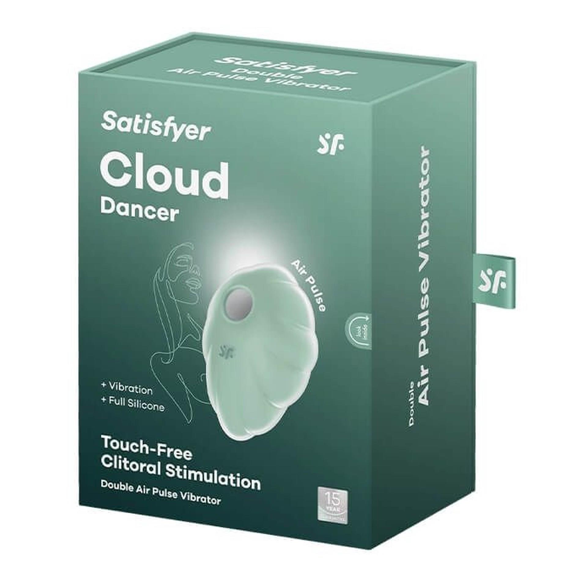 Вакуумный стимулятор клитора с вибрацией Satisfyer Cloud Dancer (мятный)