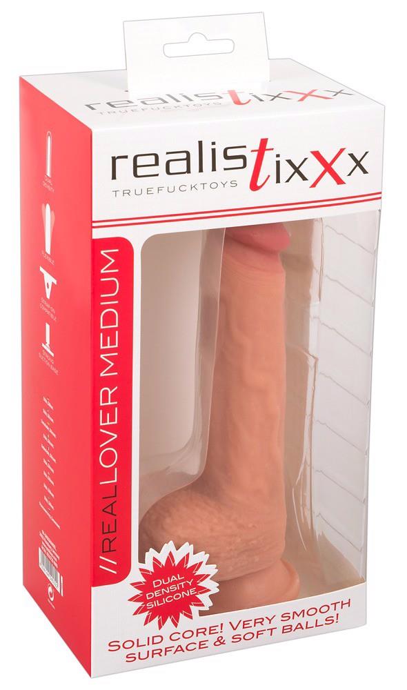 Фаллоимитатор Realistixxx Real Lover Medium, 21.7 см (телесный)