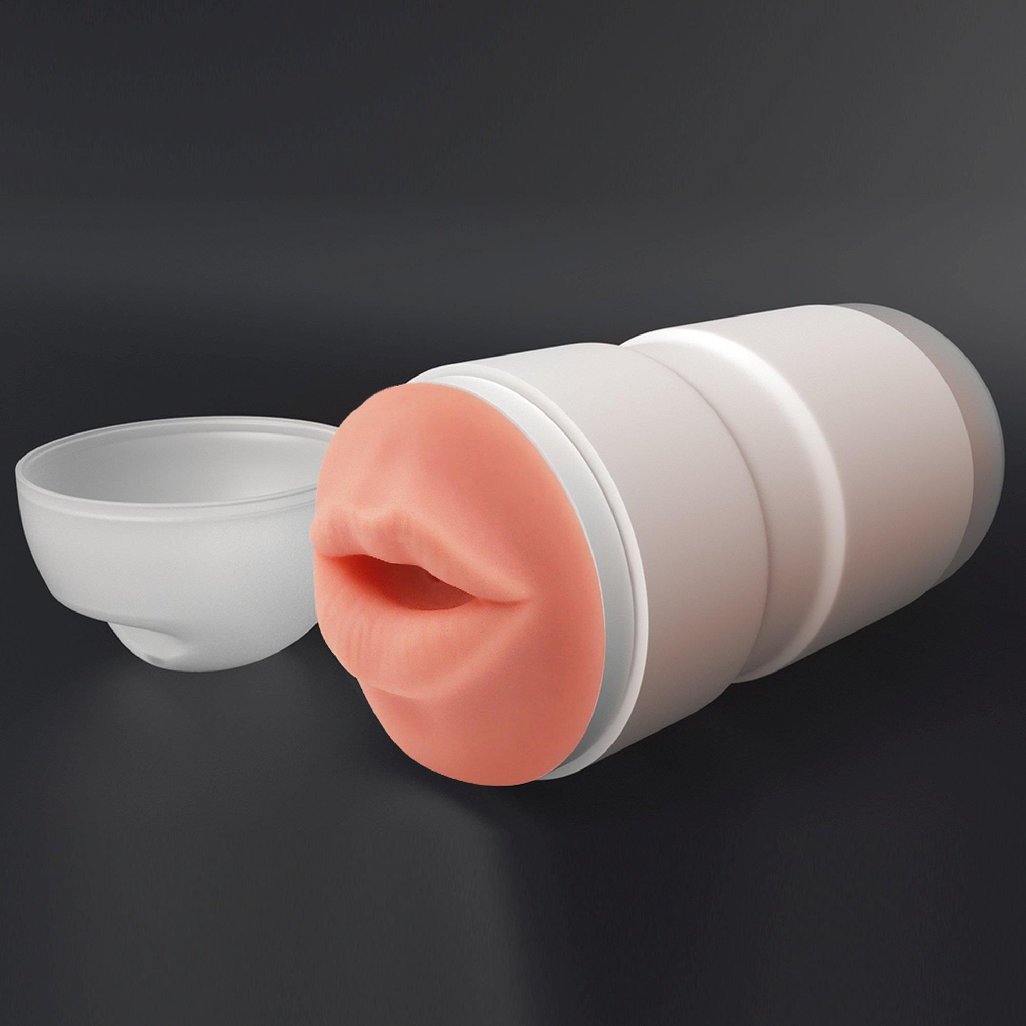 Мастурбатор LoveToy Sex In A Can Mouth Stamina Tunnel (тілесний)