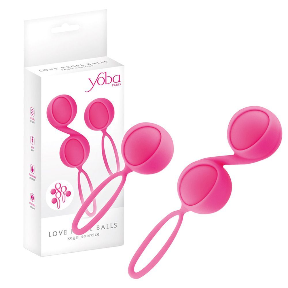 YOBA Kegel Balls Pink - Kulki gejszy, Różowy, 13 cm