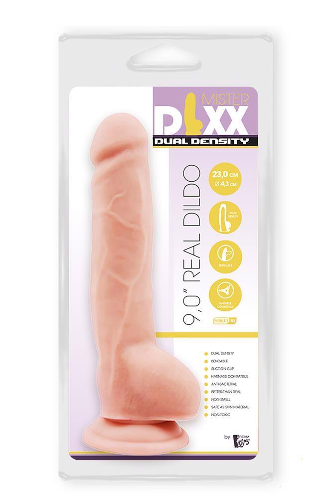 Фаллоимитатор Mister Dixx Dual Density 9", 23 см (телесный)