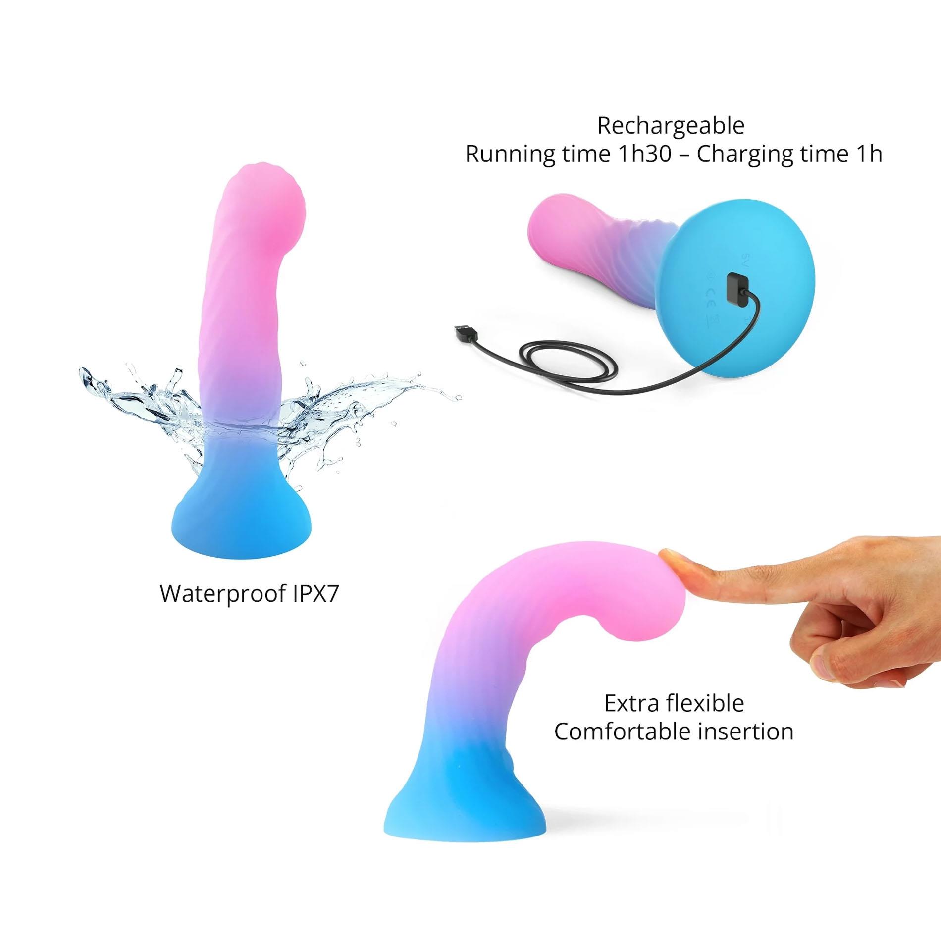 Love to Love Neon Art Candy Loop / Sugar Bomb - Dildo, Multi, 14.3 cm