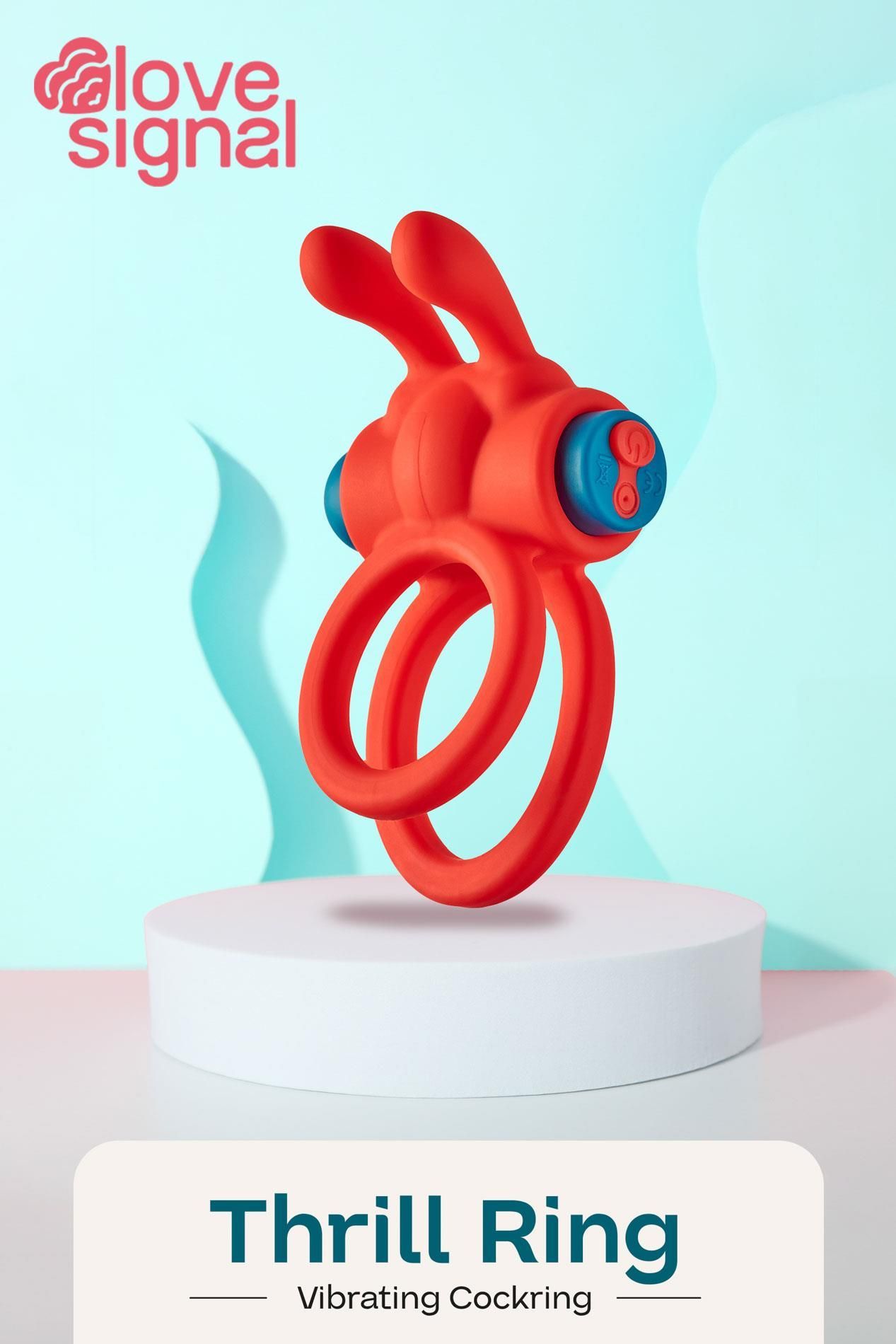 Pierścień erekcyjny Dream Toys Thrill Ring, 10 cm (czerwony)