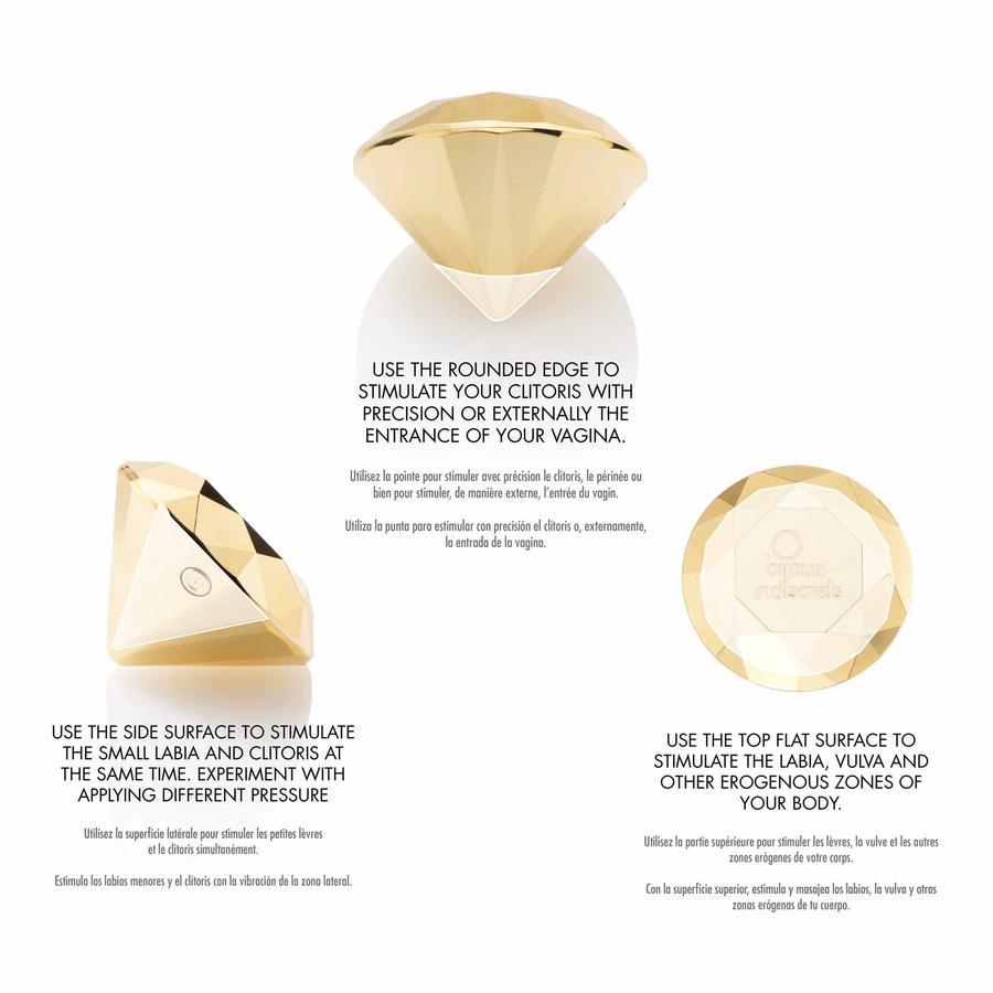 Вибратор для клитора Bijoux Indiscrets Diamond Twenty One (золотой)