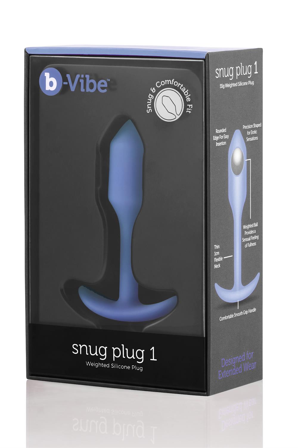 Korek analny B-Vibe Snug Plug 1, 8,6 cm (fioletowy)