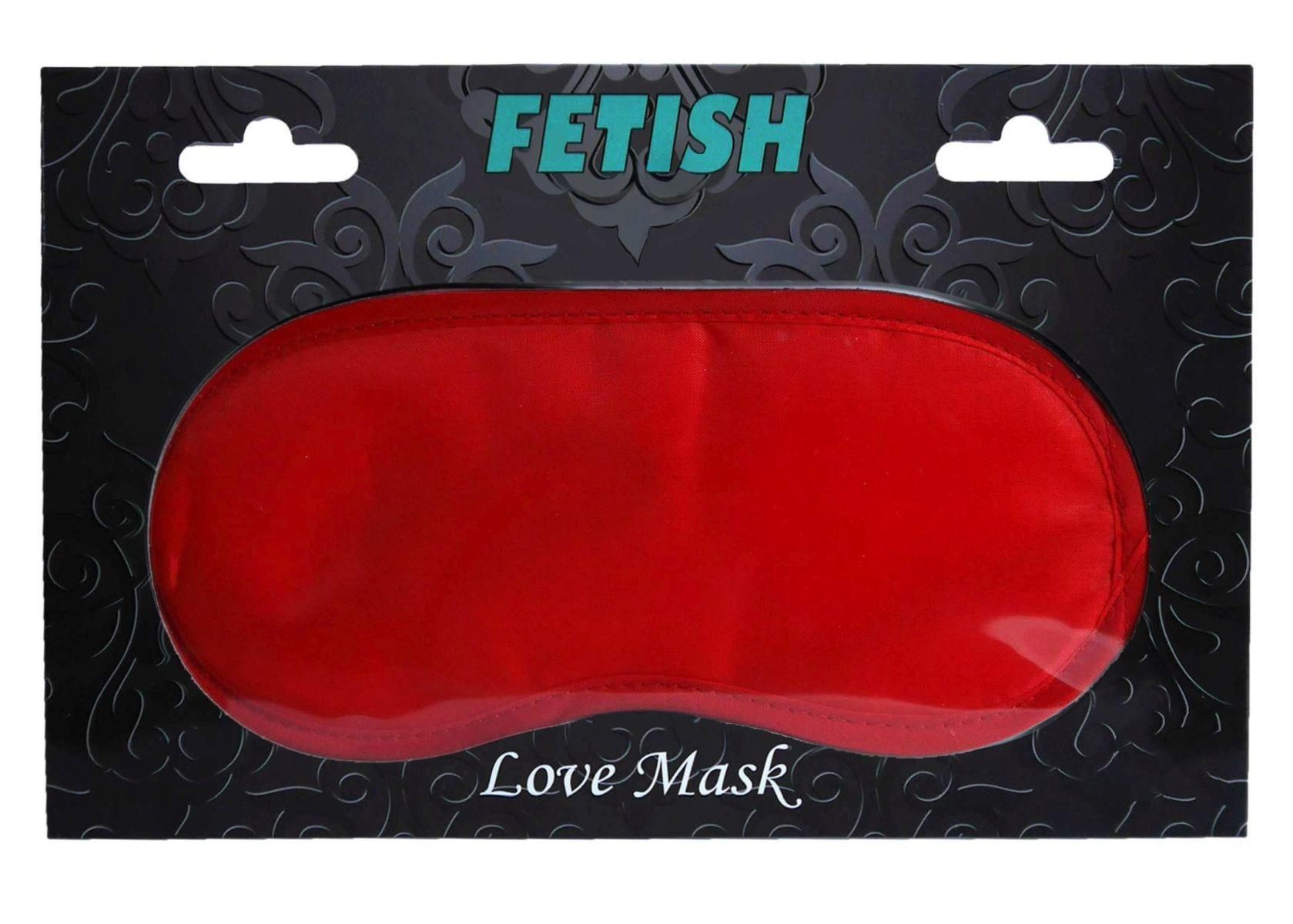 Маска на глаза Boss Series Fetish, 18 см (красный)