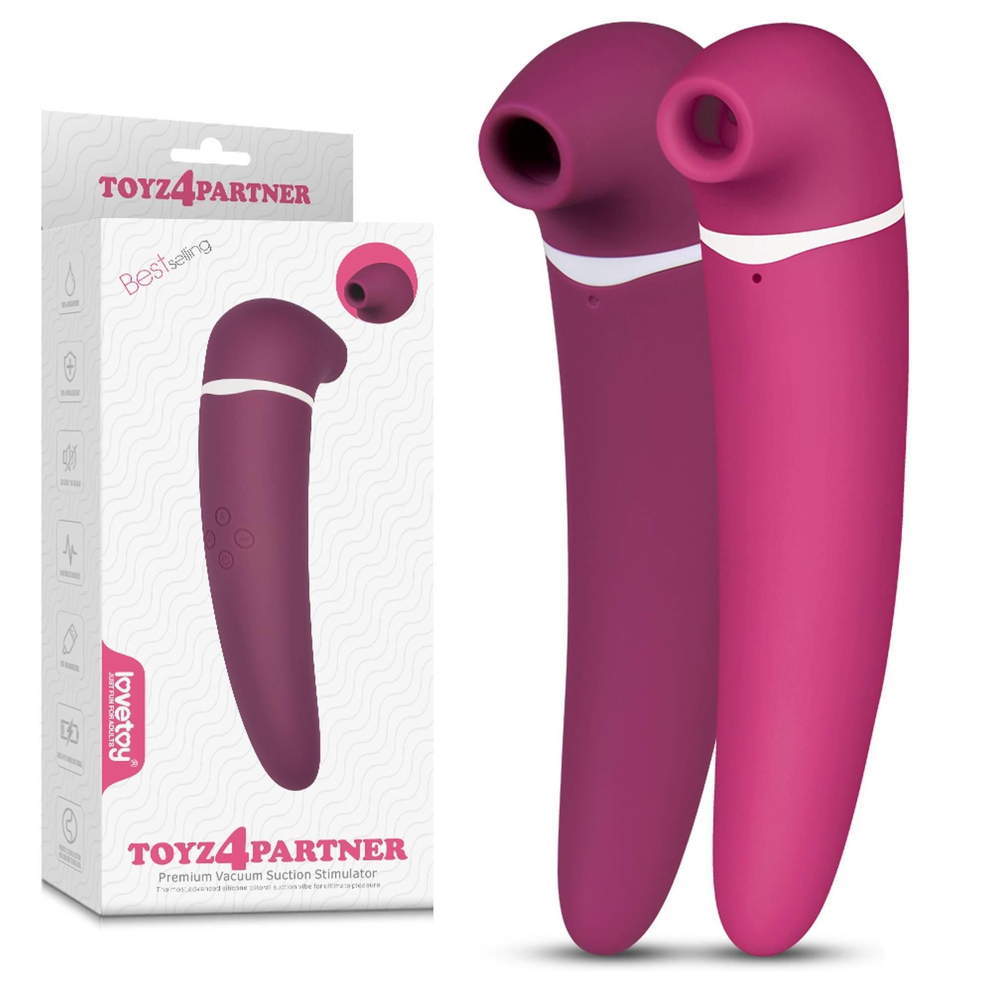 Вакуумный стимулятор клитора с вибрацией Lovetoy Toyz4Partner (розовый)