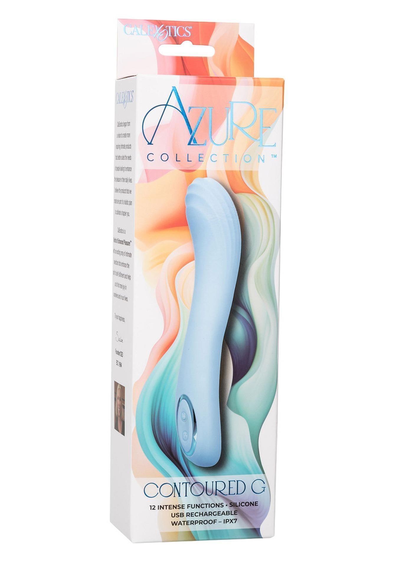 Вибратор CalExtoics Azure Collection Contoured G, 22.7 см (голубой)