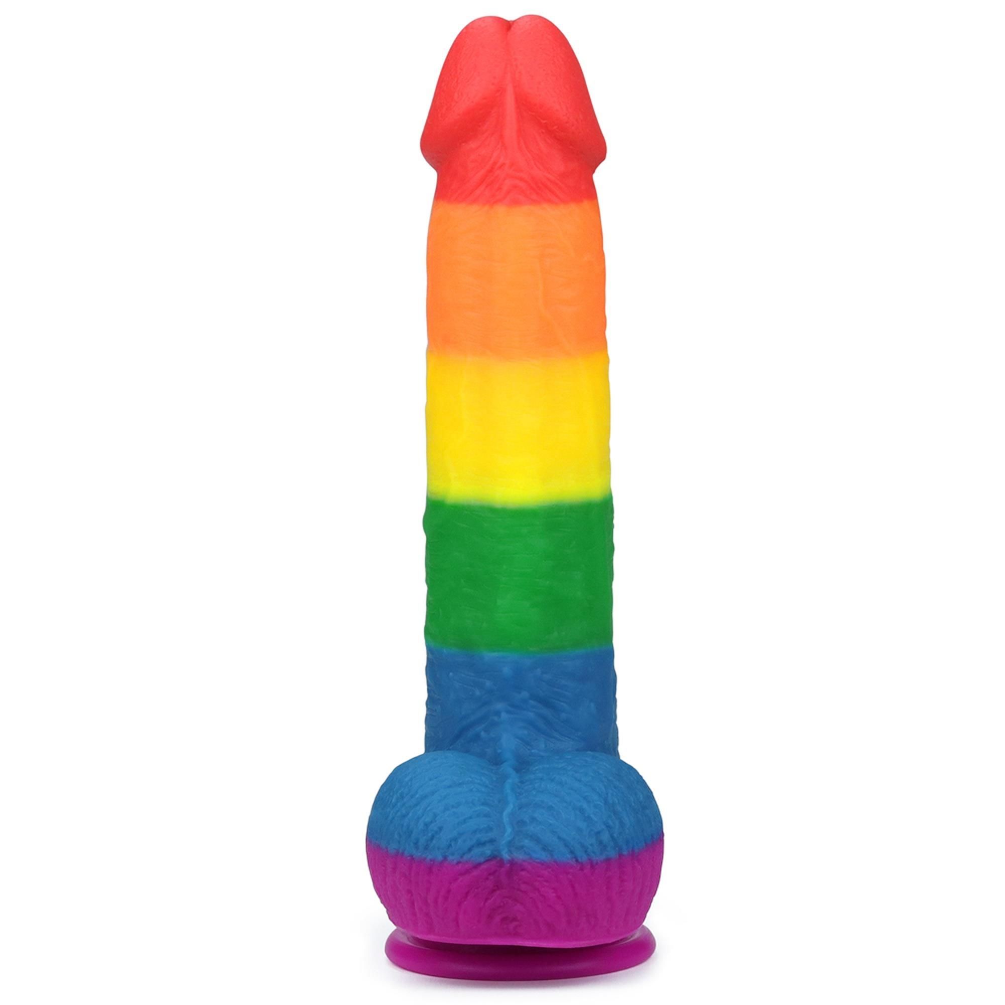 Фаллоимитатор LoveToy 9'' Prider, 22.5 см (радужный)