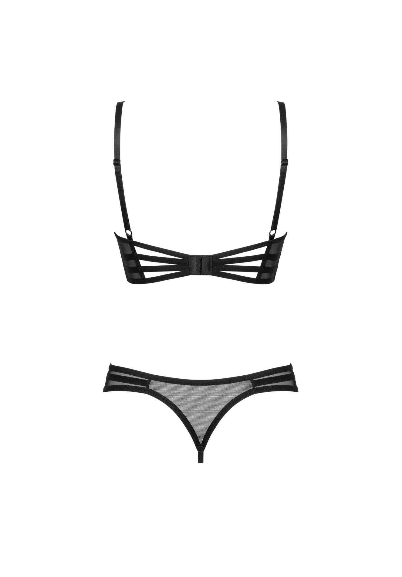 Комплект эротического белья Obsessive Roxelia, M/L (черный)
