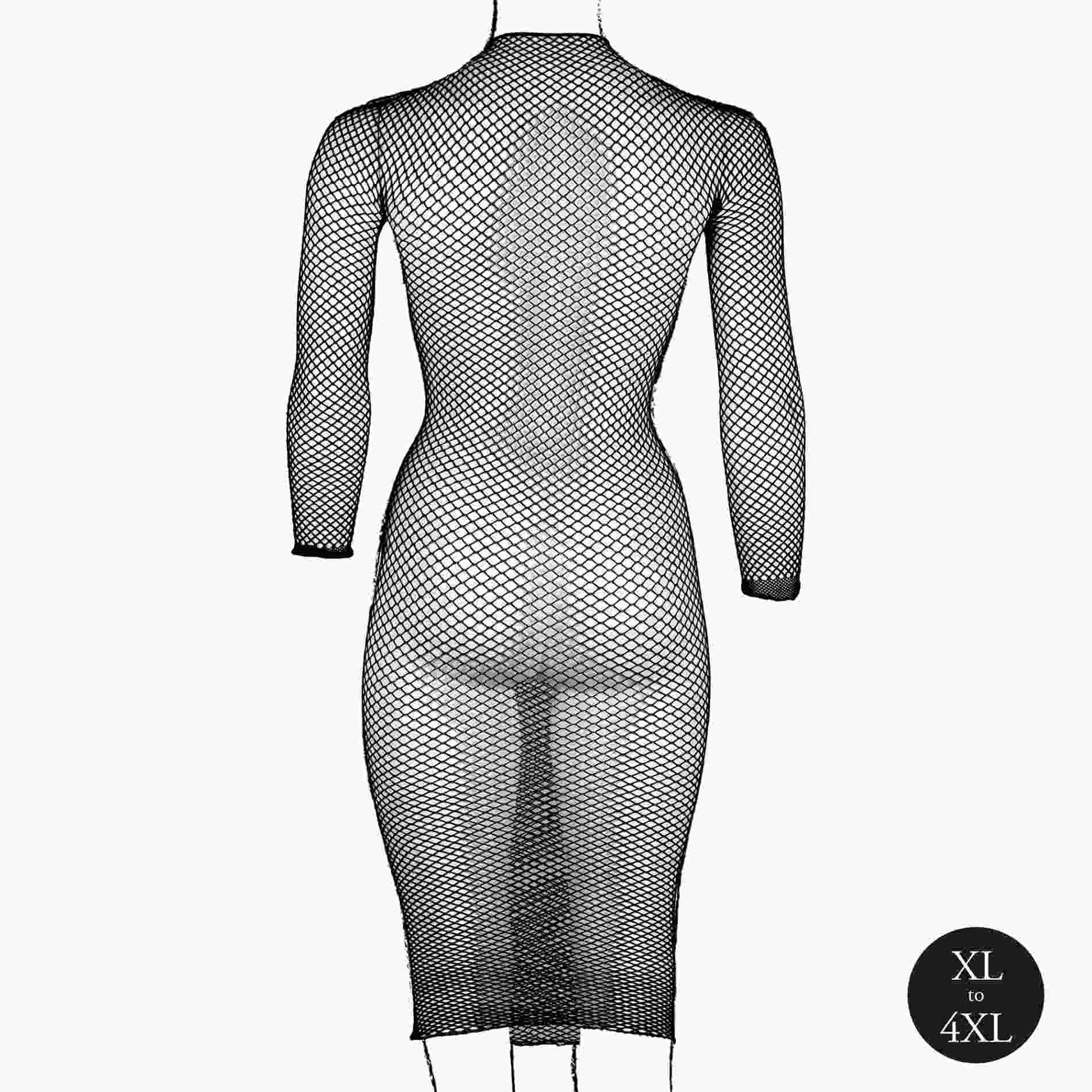 Платье с длинными рукавами Le Désir, Plus Size (черный)