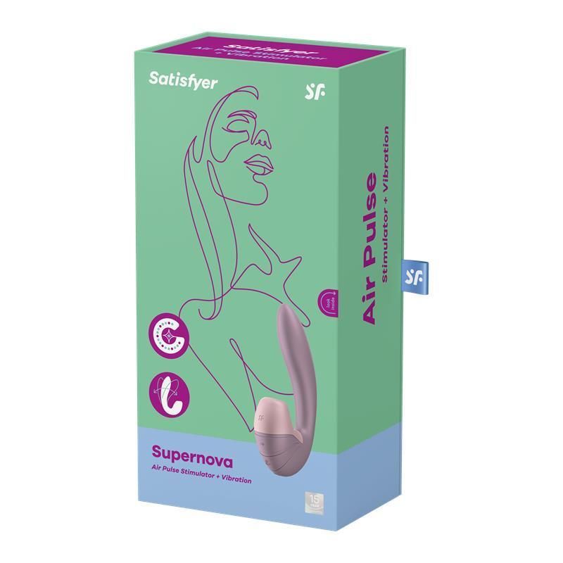 Вакуумный стимулятор клитора с вибрацией Satisfyer Supernova (розовый)