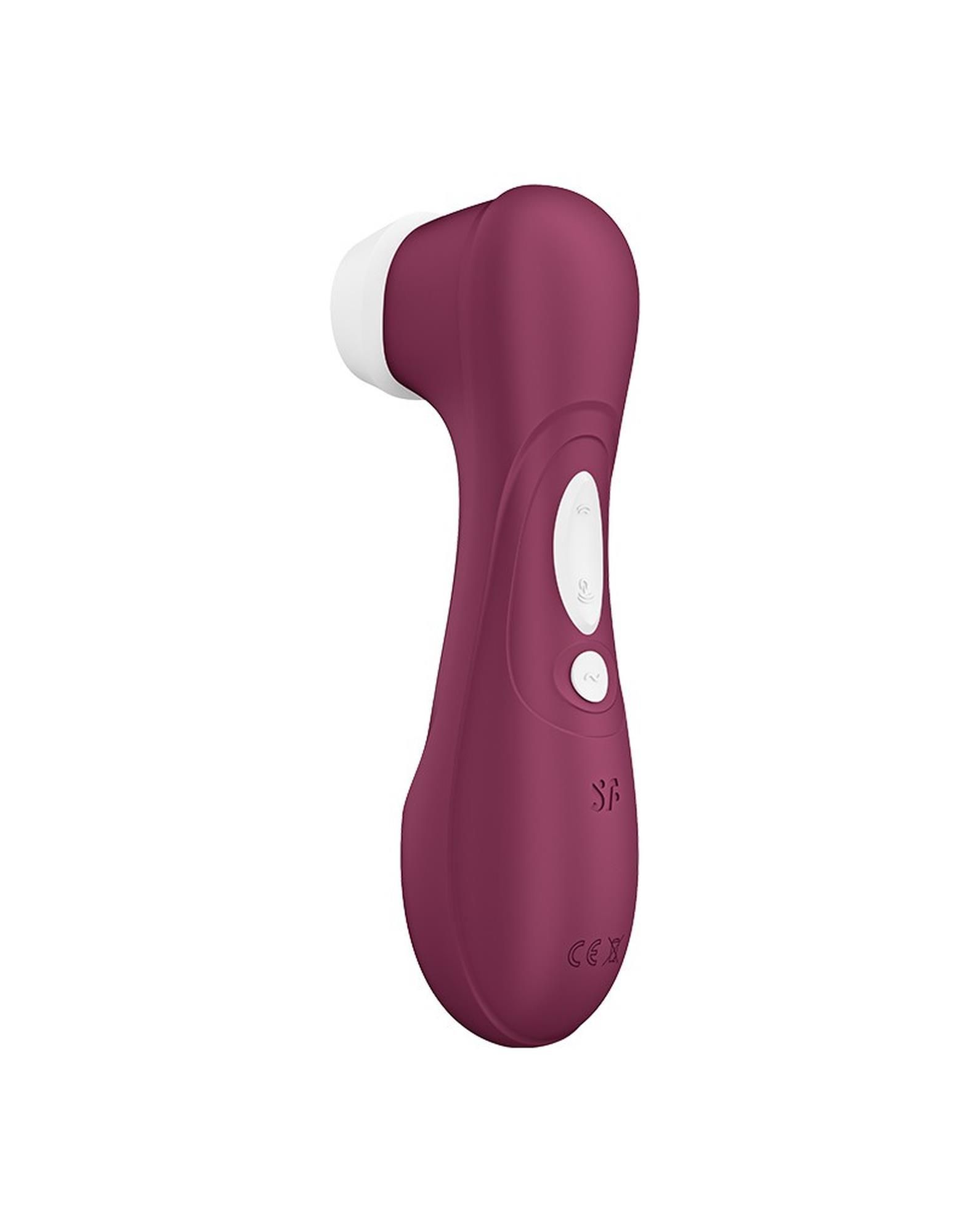 Вакуумний стимулятор клітора з вібрацією Satisfyer Pro 2 Generation 3 with Liquid Air (вишневий)
