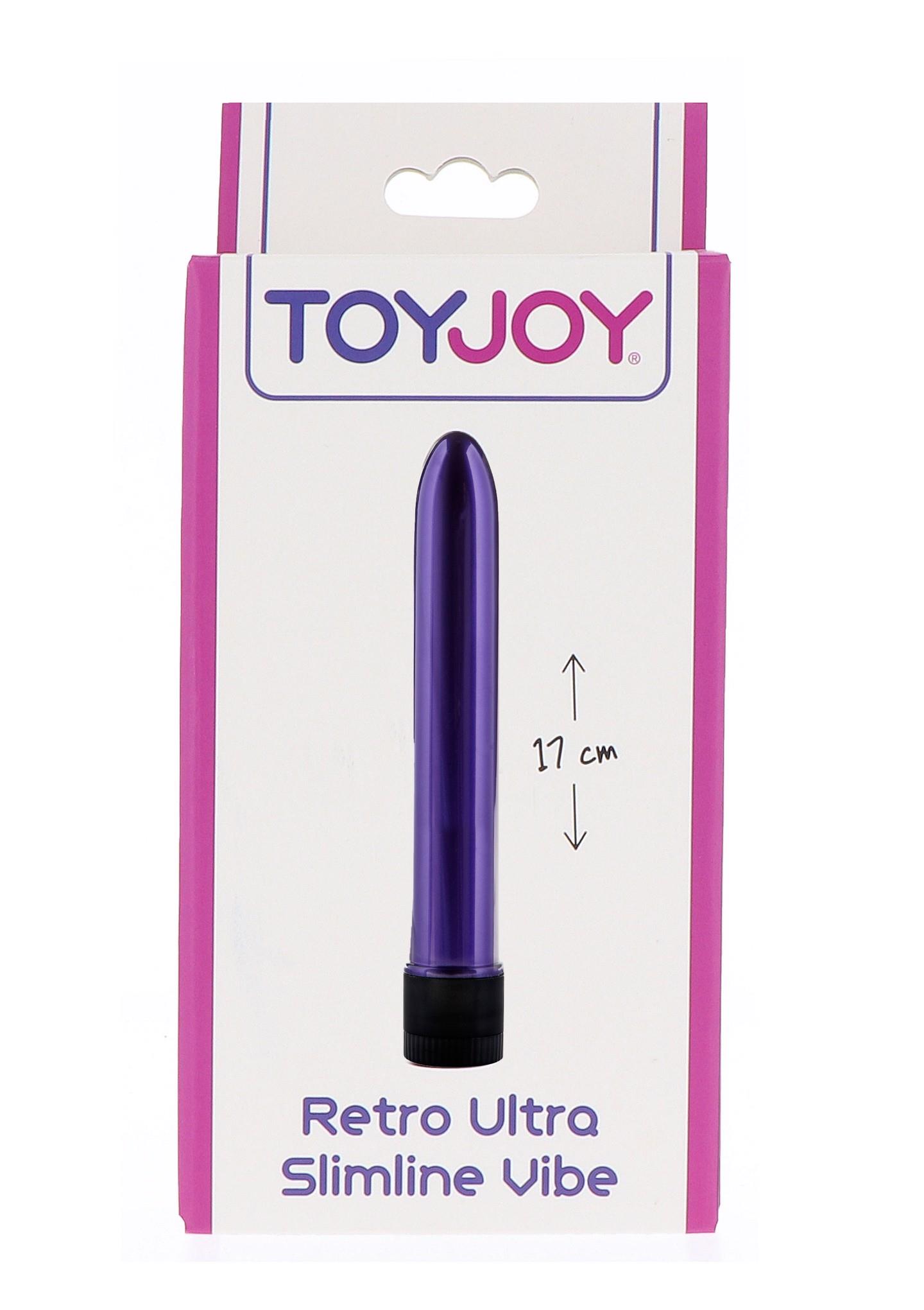 Вибратор ToyJoy Retro Ultra Slimline, 17 см (фиолетовый)