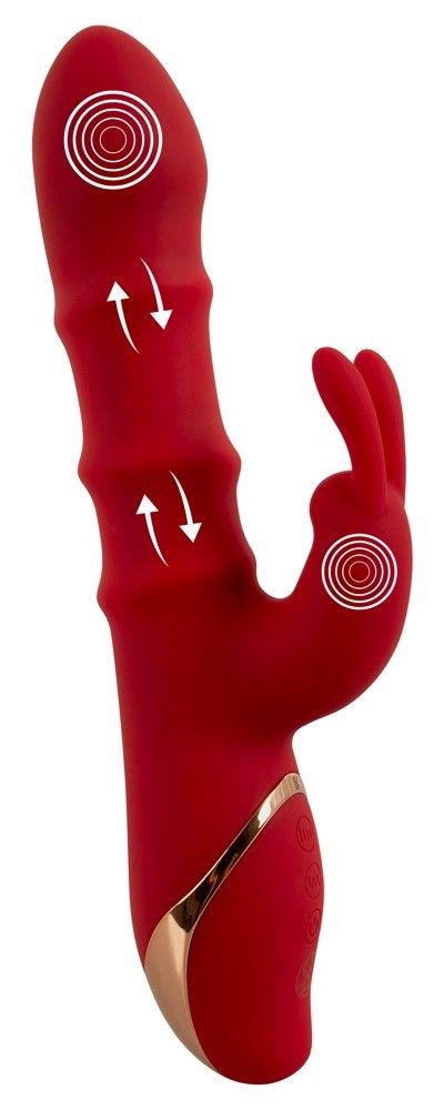 Вибратор-кролик You2Toys Double Bunny, 23.7 см (красный)