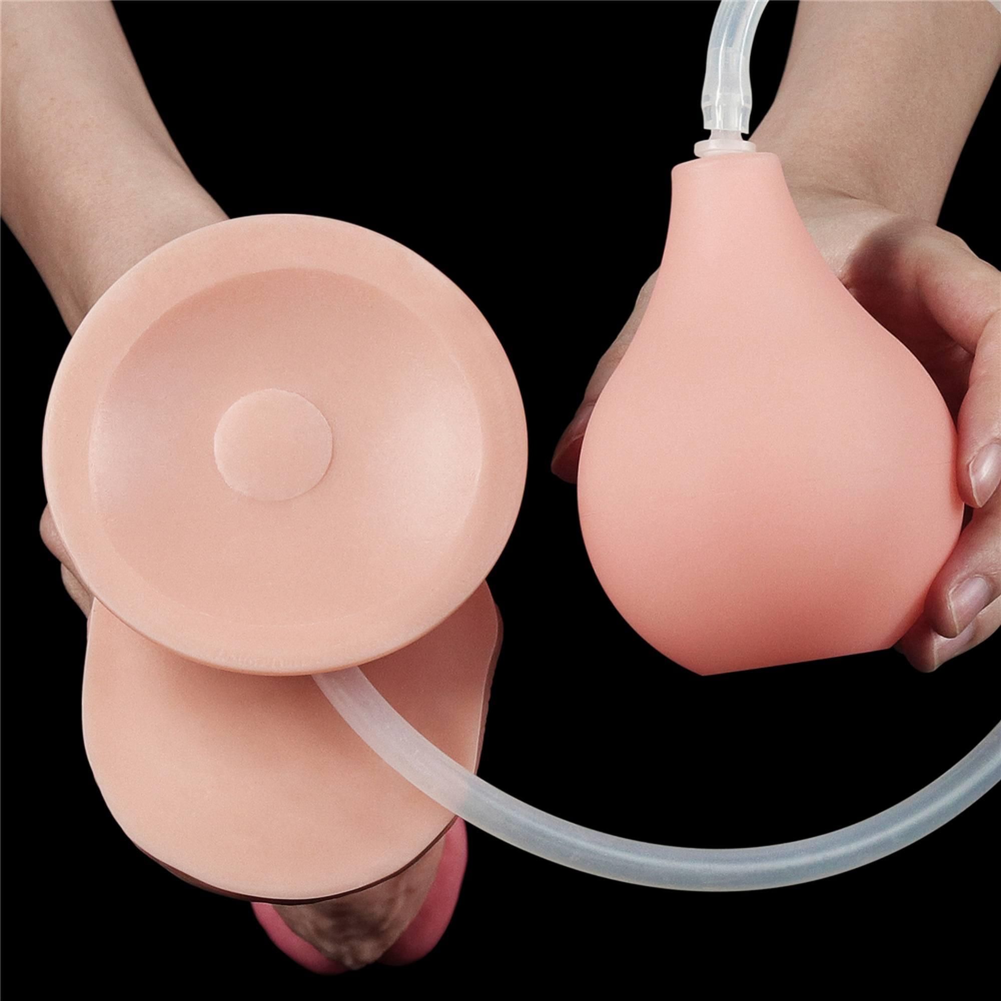 Большой кончающий фаллоимитатор LoveToy Squirt Extreme, 25,4 см (телесный)