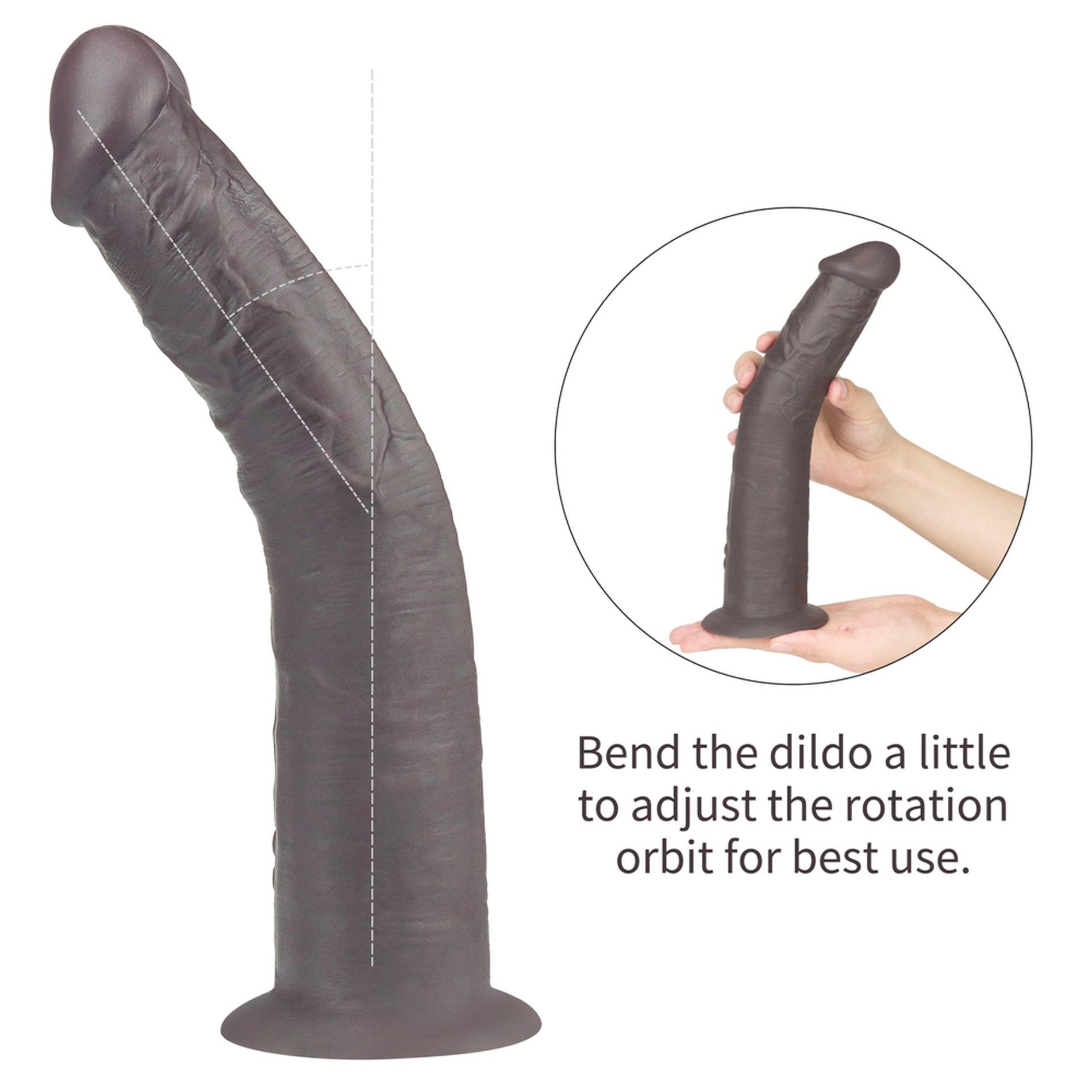 Вибратор Lovetoy Dual-Layered Silicone Nature Cock 10'', 25.3 см (черный)