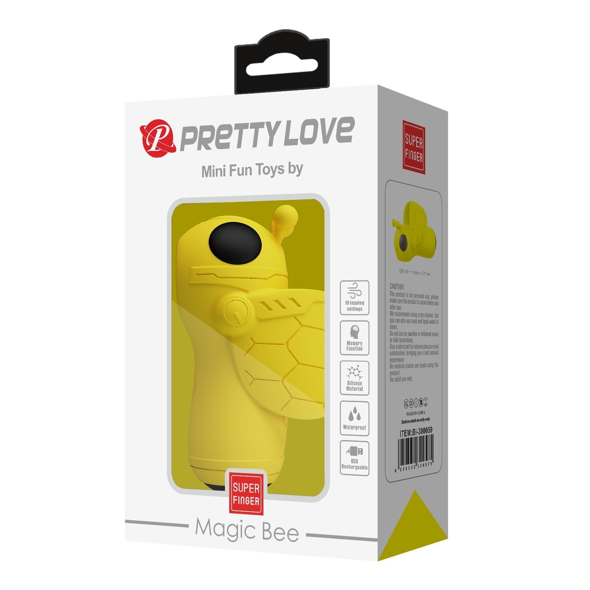 Вакуумный стимулятор клитора Pretty Love Magic Bee (желтый)