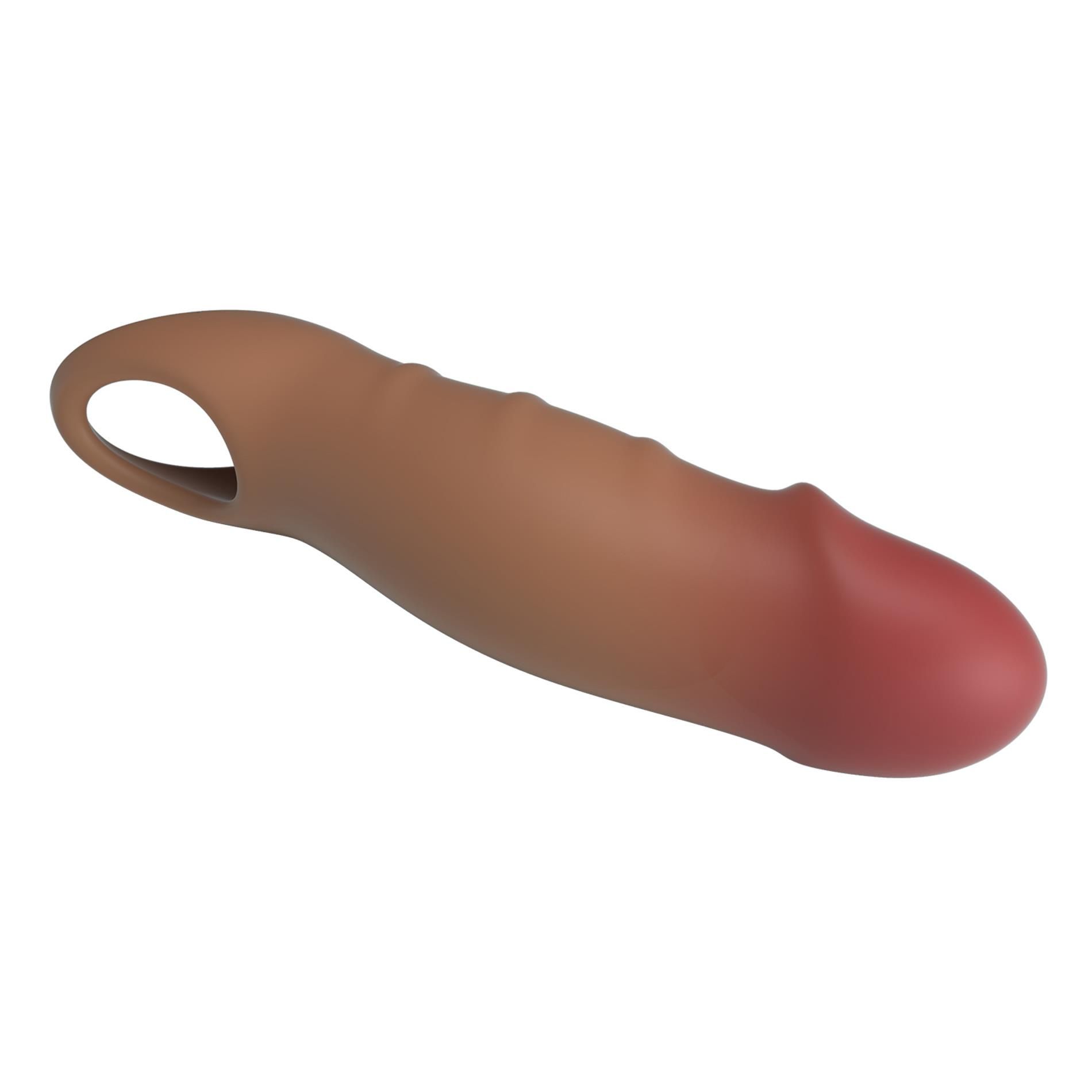 Насадка на пенис Pretty Love Penis Sleeve Damell, 19.8 см (коричневый)