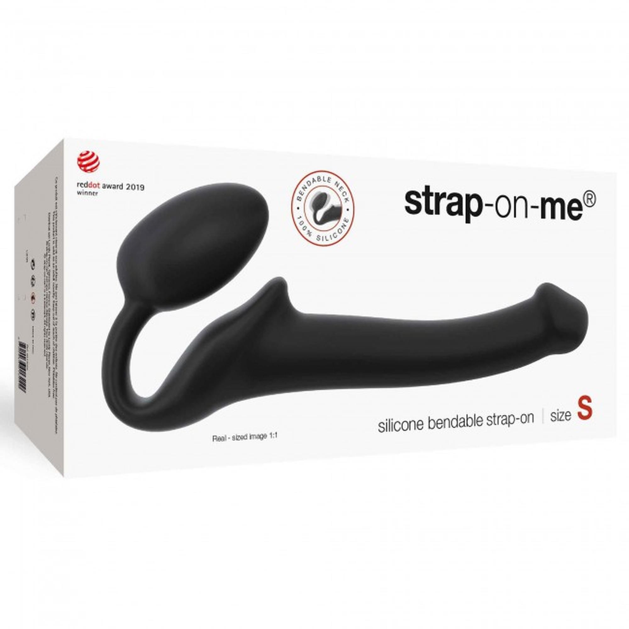 Безремневой страпон Strap-On-Me S, 24 см (черный)
