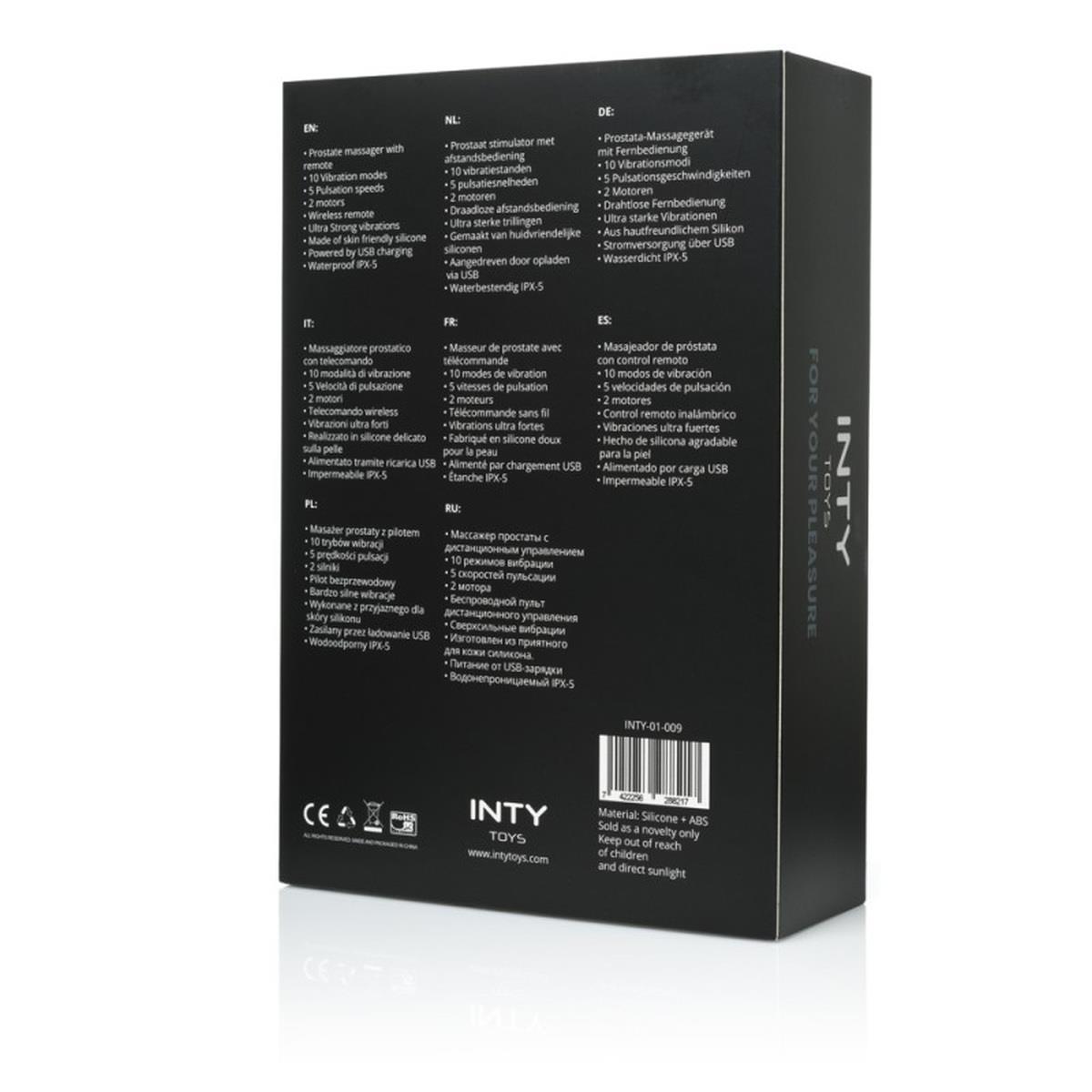 INTY Toys Rebel - Stymulator prostaty, Czarny, 20 cm