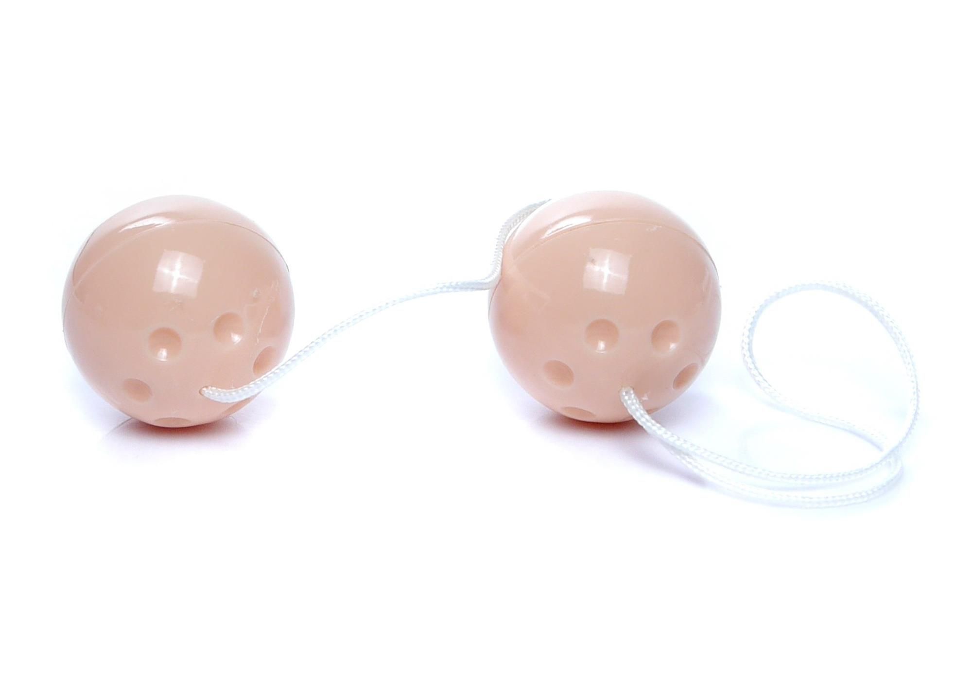 Вагинальные шарики Duo-Balls Skin, 21 см (телесный)