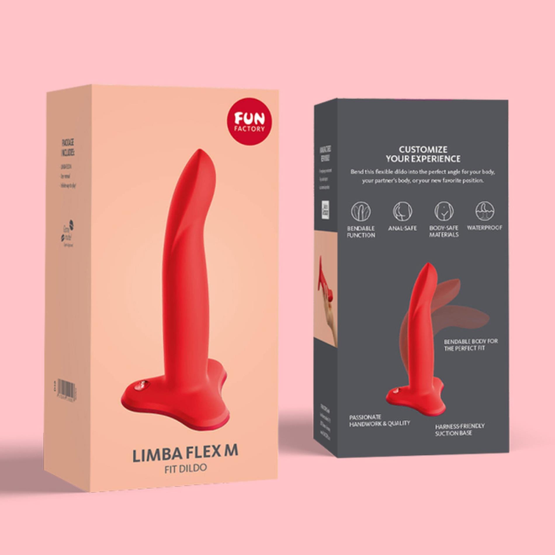 Фаллоимитатор Fun Factory Limba Flex М, 18 см (коралловый)