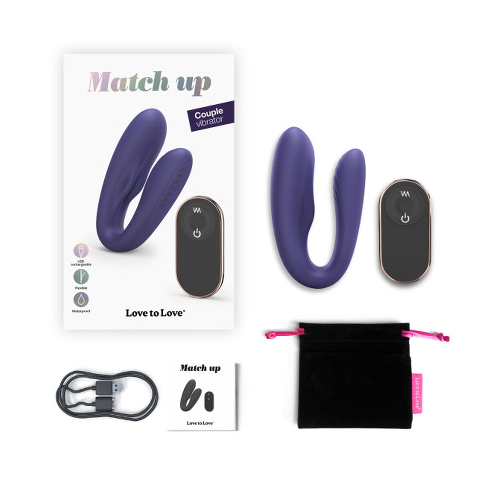 Вібратор Love to Love Match Up, 9 см (синій)