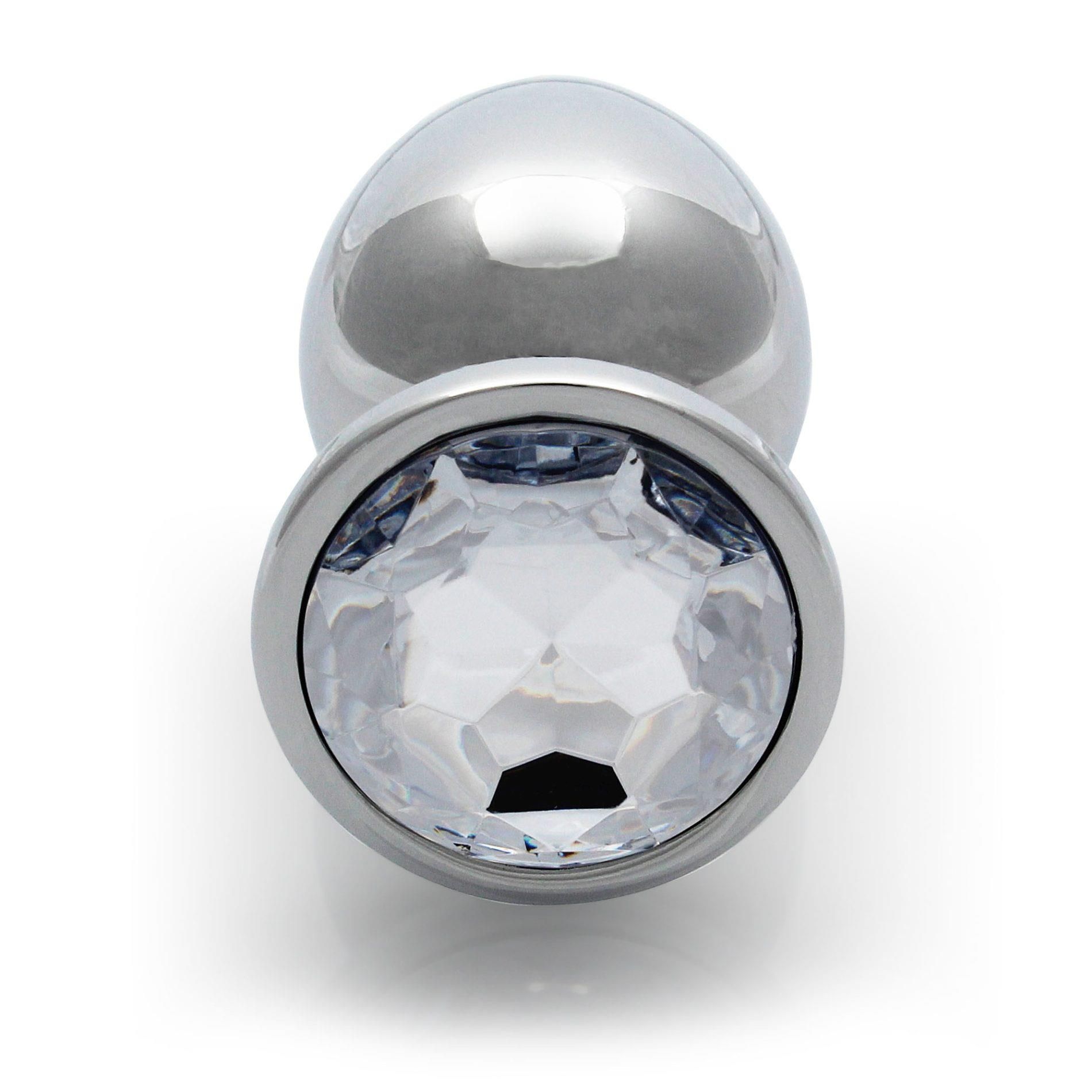 Korek analny Ouch! Round Gem L, 8.1 cm (przezroczysty)