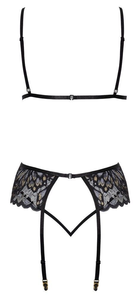 Комплект Kissable Suspender Pola, S/M (черный)