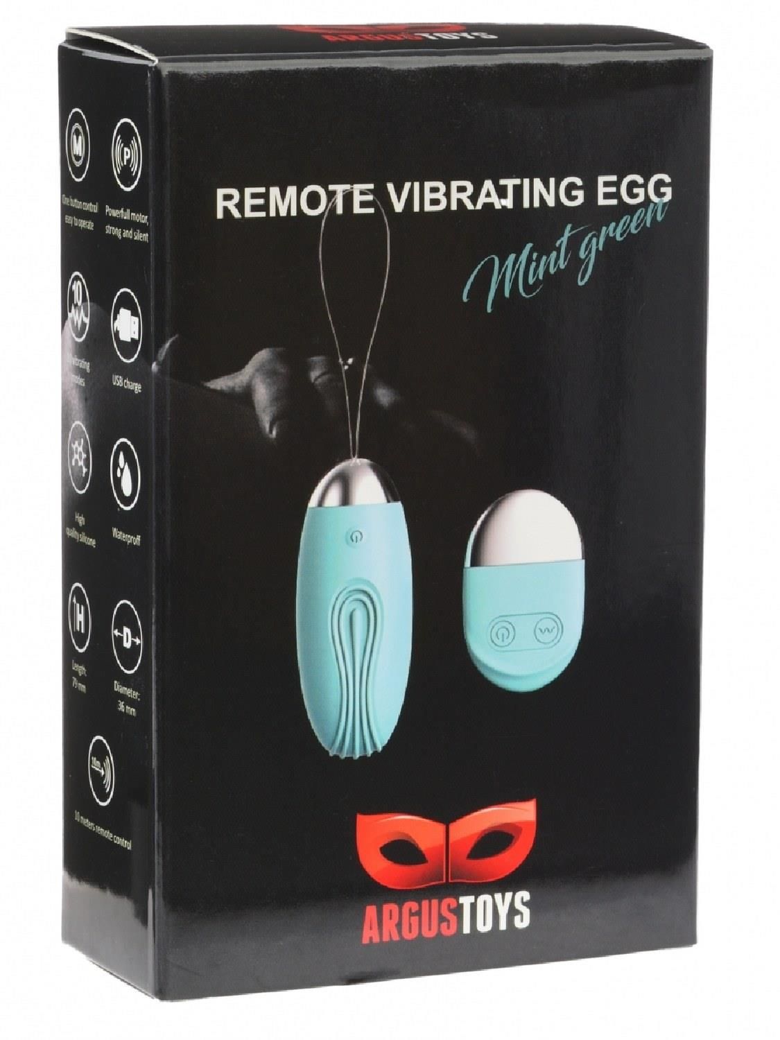 Виброяйцо Argus Remote Vibrating Egg, 7.9 см (мятный)