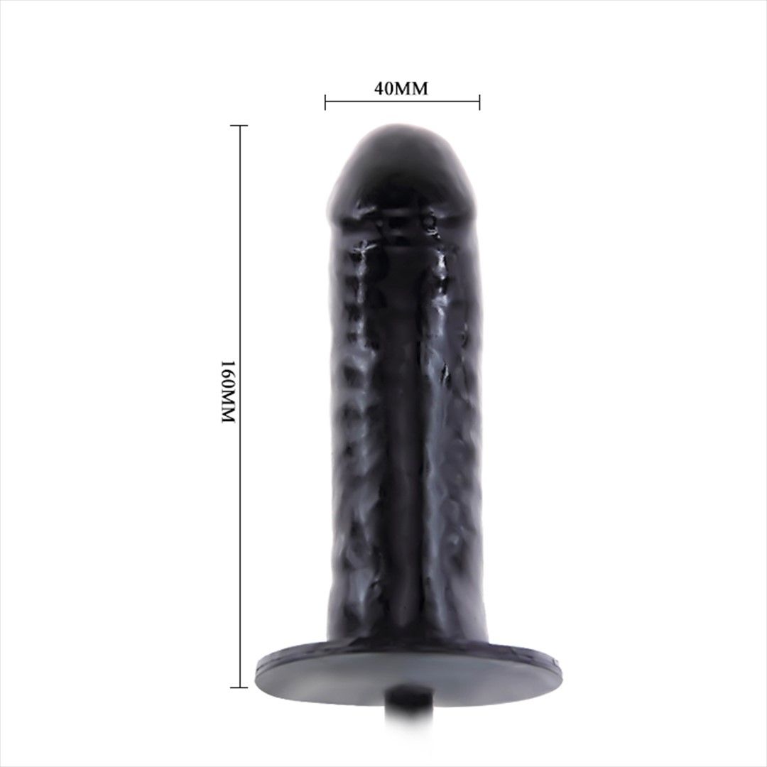 Анальний розширювач Baile Bigger Joy Inflatable Penis, 16 см (чорний)
